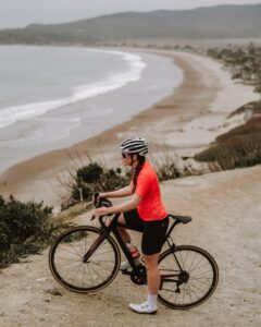 Sarah Orban training outdoors