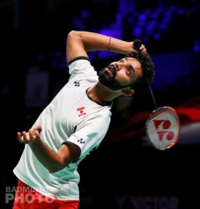 B.R. SANKEERTH Playing badminton