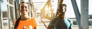 couple running outdoors