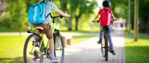 kids riding bikes