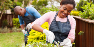 woman gardening