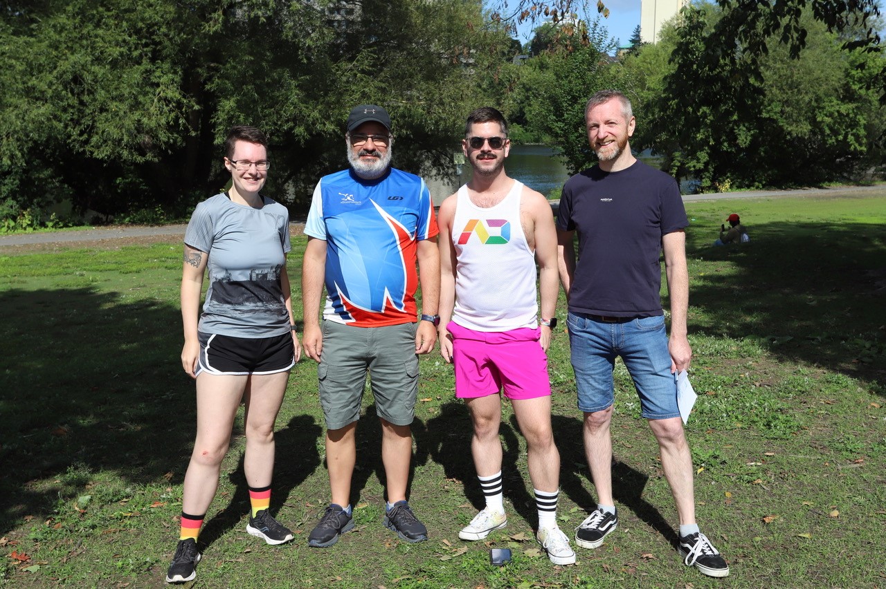 Cat Goodfellow (far left) standing with three other members of the Ottawa Frontrunners Cat Goodfellow (far left) standing with three other members of the Ottawa Frontrunners