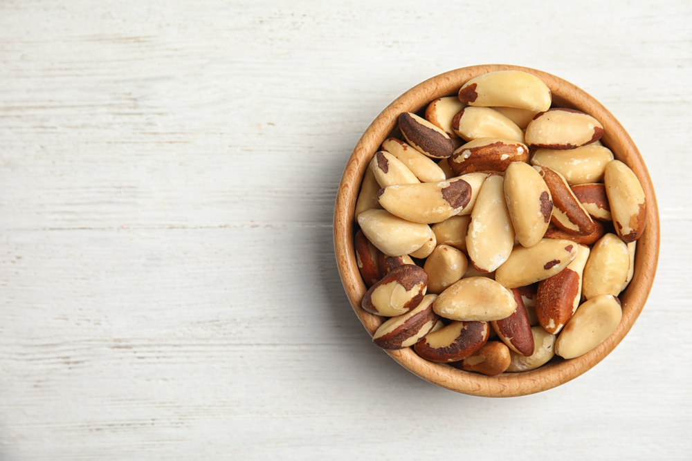 Bowl,With,Tasty,Brazil,Nuts,And,Space,For,Text,On Brazil nuts in a bowl