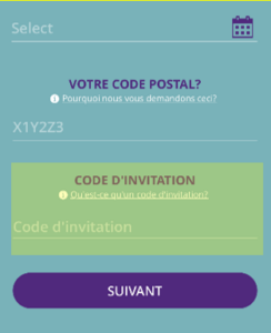 code d'invitation