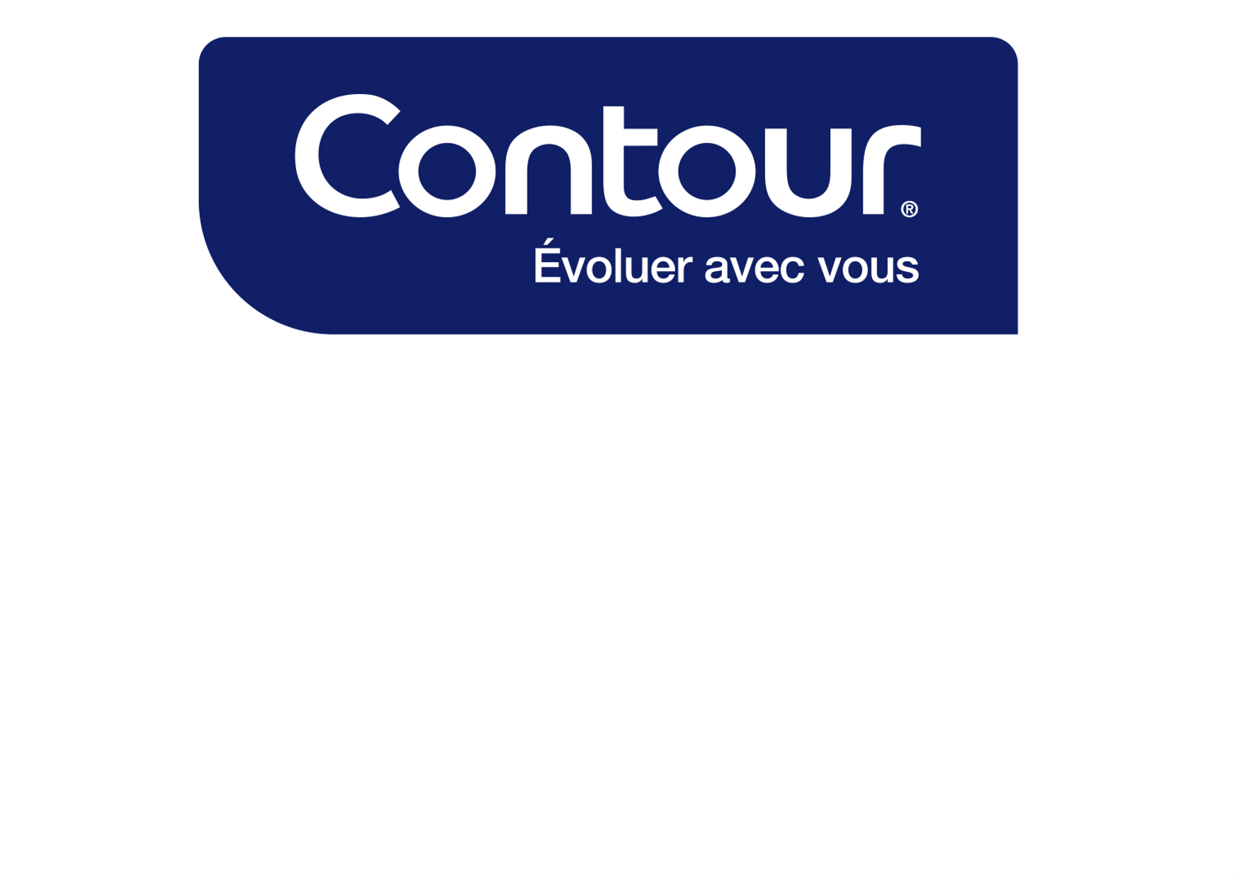 Les mots “Contour® Évoluer avec vous.”