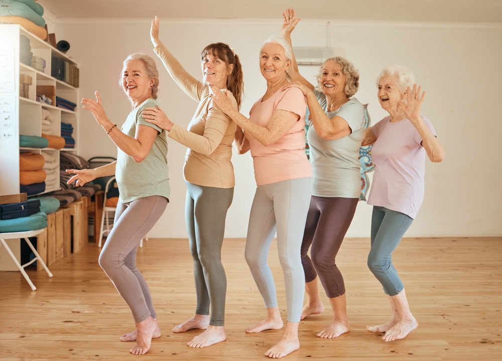 Un groupe de femme dansant le Conga Un groupe de femme dansant le Conga