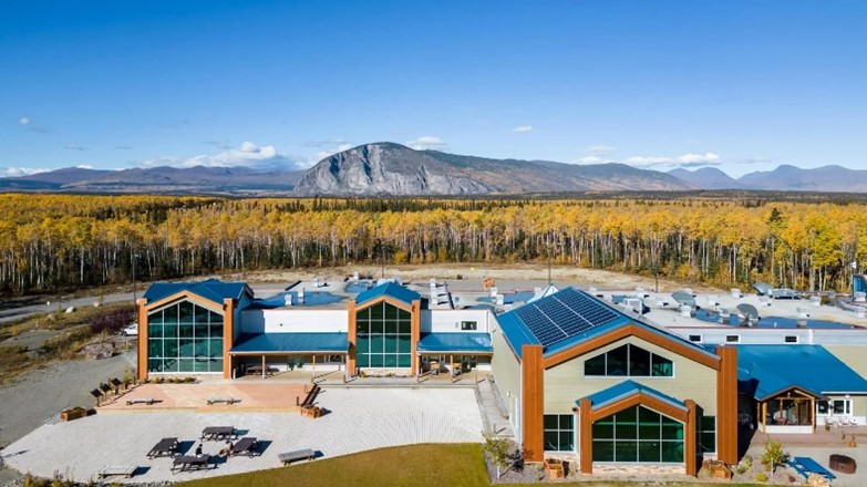 A museum surrounded by forest and mountains. A museum surrounded by forest and mountains.